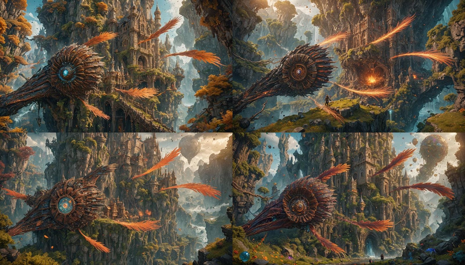 Fantastical Detailed Matte Painting in Deep Color