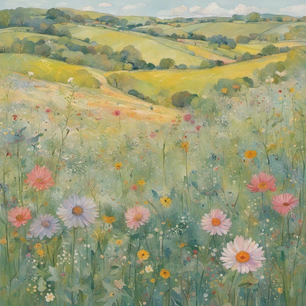 Luminous Landscape in Open Impressionism Style