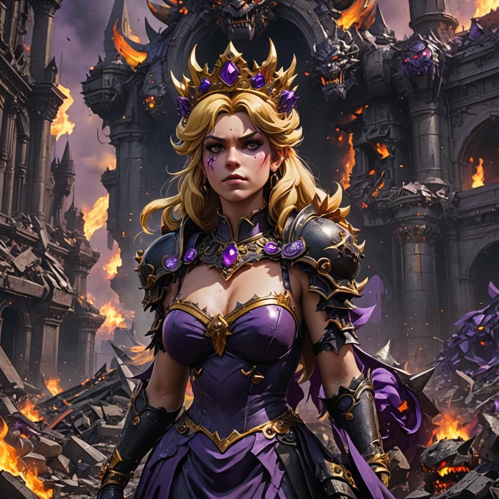 Bowsette in Dark Fantasy Doomsday Concept Art