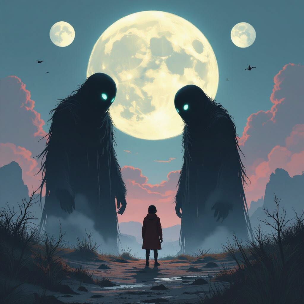 Echo Beasts in a Dual-Moon World: Dark Futurism