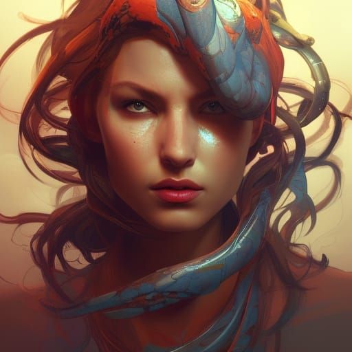 Detailed Portrait of Viper with Dynamic Lighting