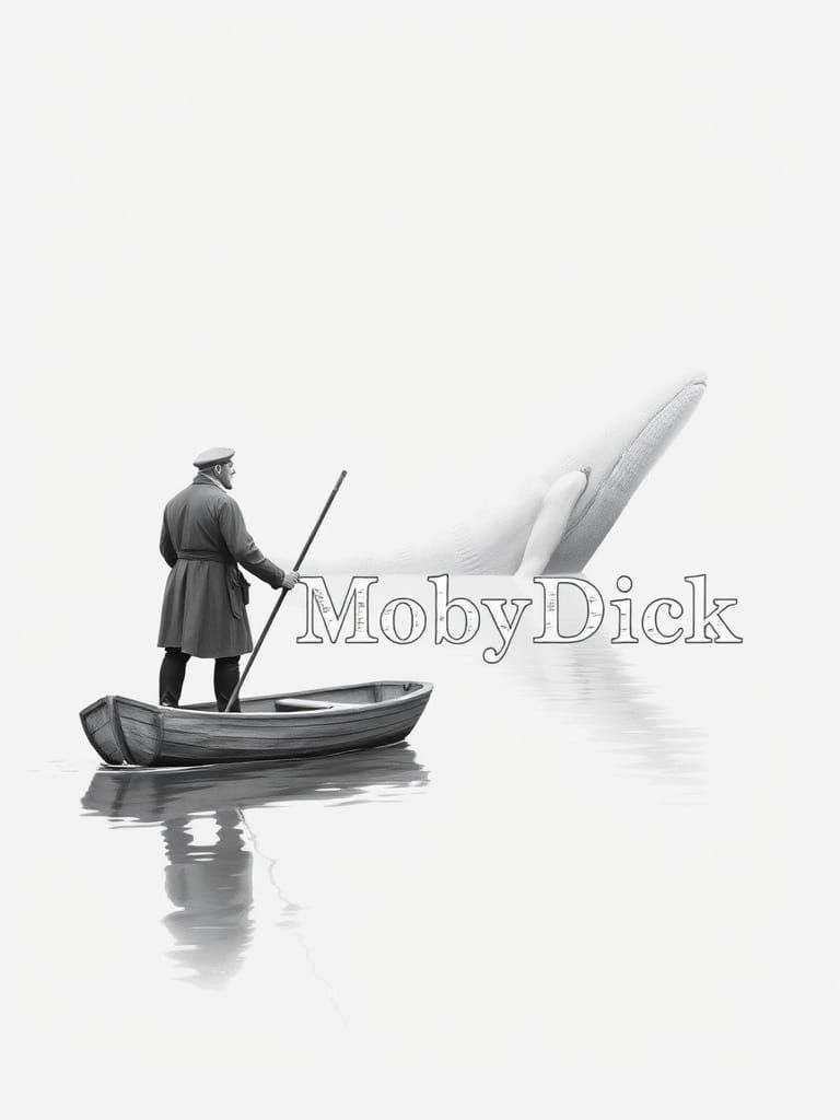 Serene Sailor Faces Majestic White Whale