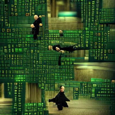 Abstract Matrix: A Cyberpunk Impression