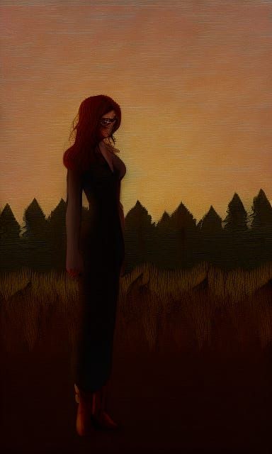Patriotic Linoleum Landscape Portrait Painting