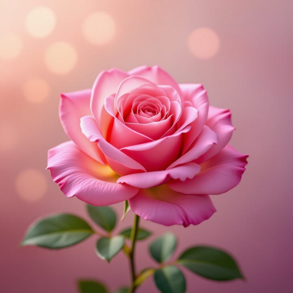 Vibrant Pink Rose Macro Photography