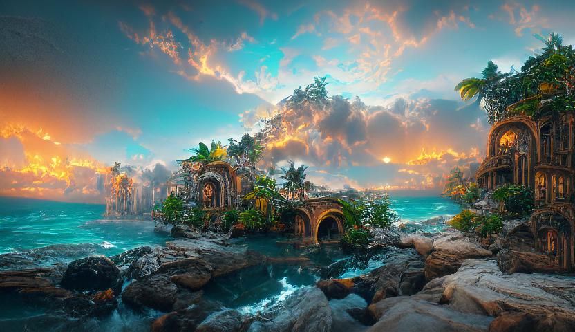 Lush Tropical Paradise in 8K Resolution