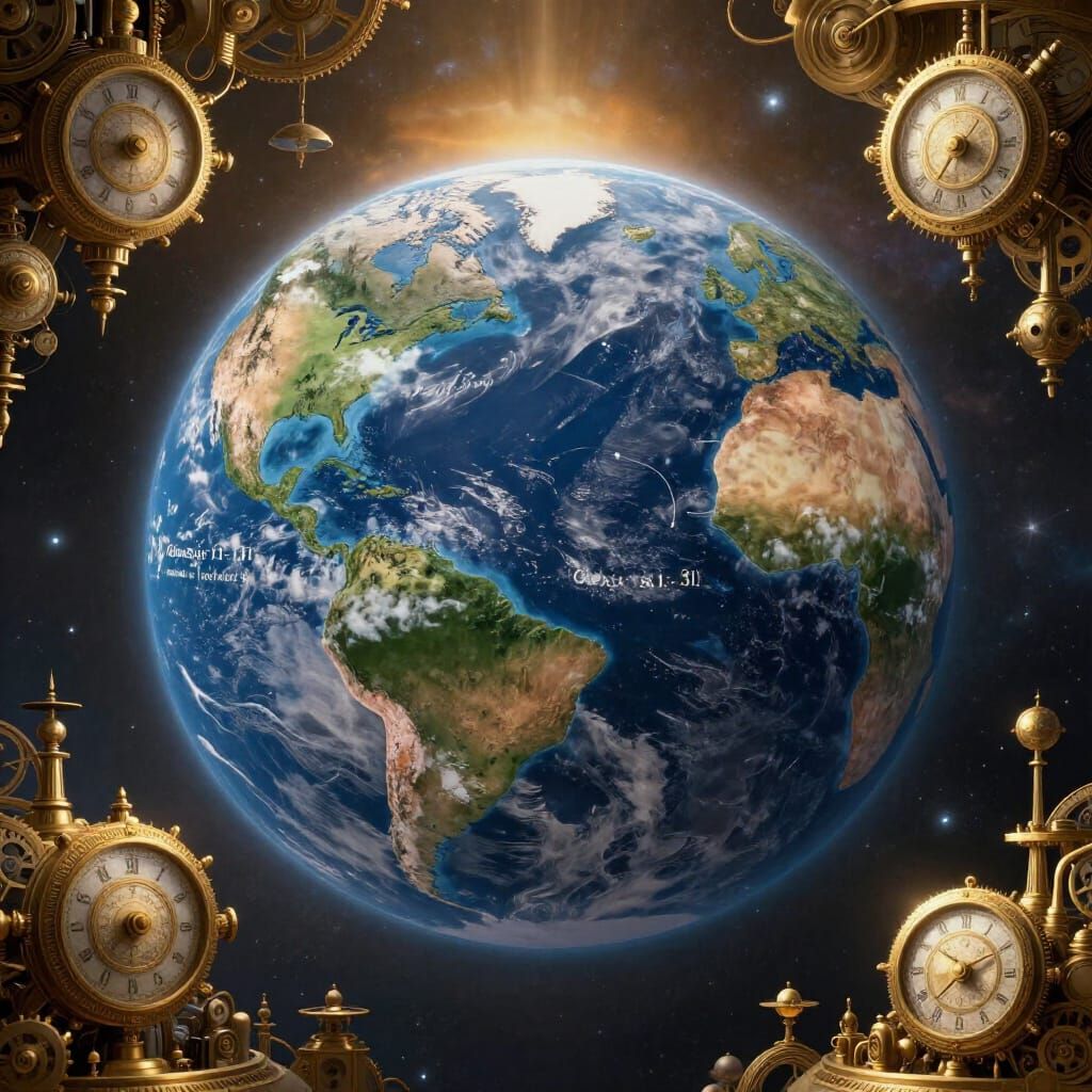 Steampunk Genesis: Earth's Creation in Cosmic Detail