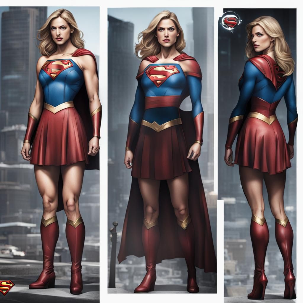 Hourglass Supergirl Full Body Image