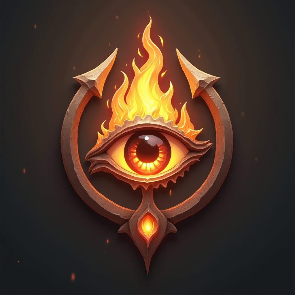 Fantasy Flame Emblem in Soft Warm Tones