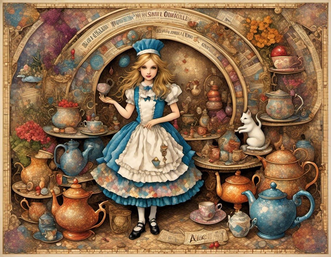 Vintage Alice in Wonderland 1920s Movie Poster