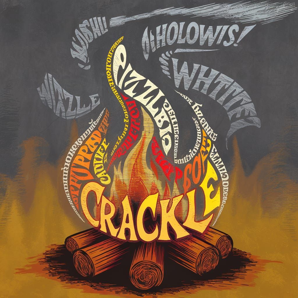 Campfire Made of Sound: An Onomatopoeic Fire