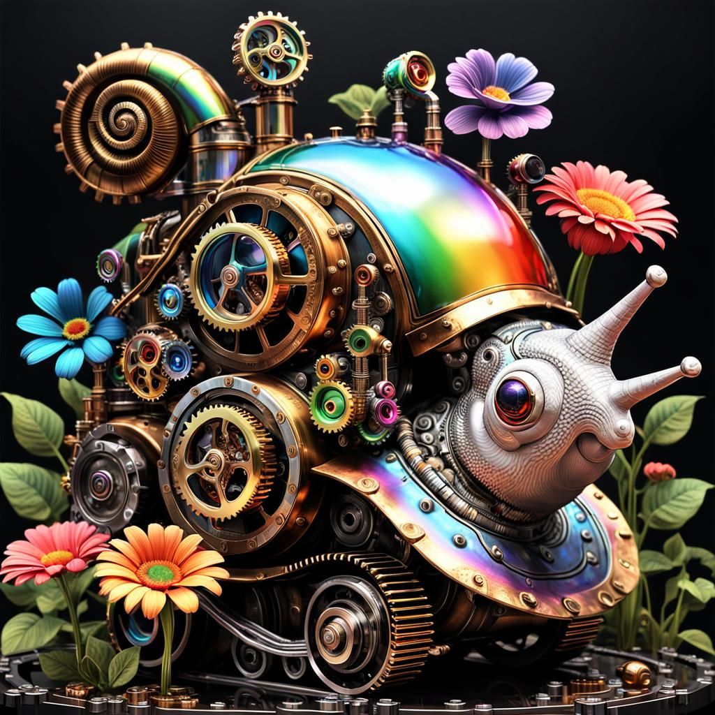 Steampunk snail