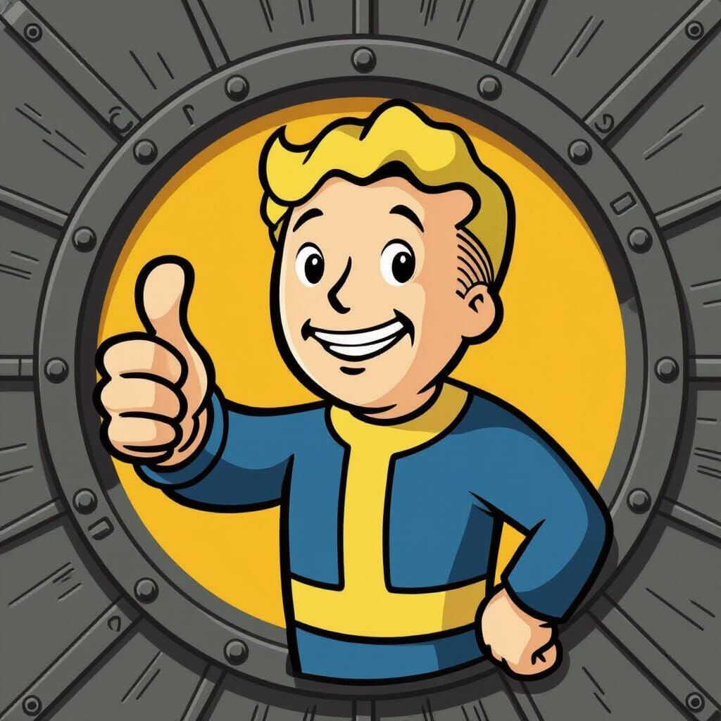 Fallout Vault Boy Gives Thumbs Up