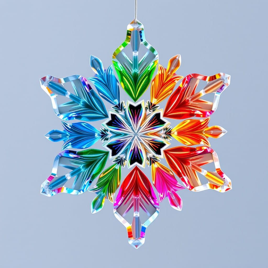 Vibrant Transparent Snowflake Blooms in Colourful Flower
