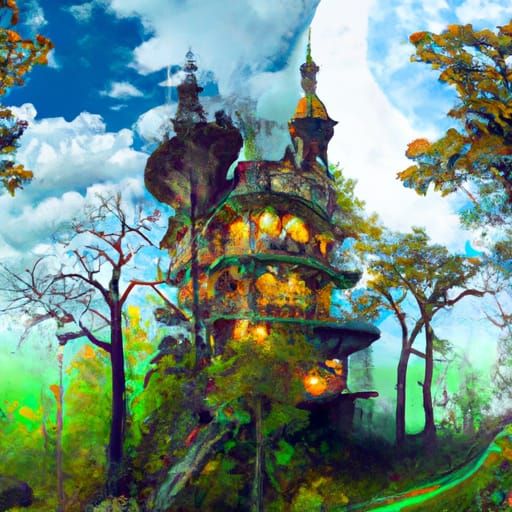 Epic Dream House Digital Matte Painting