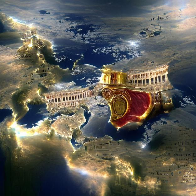 Futuristic Roman Empire in Space