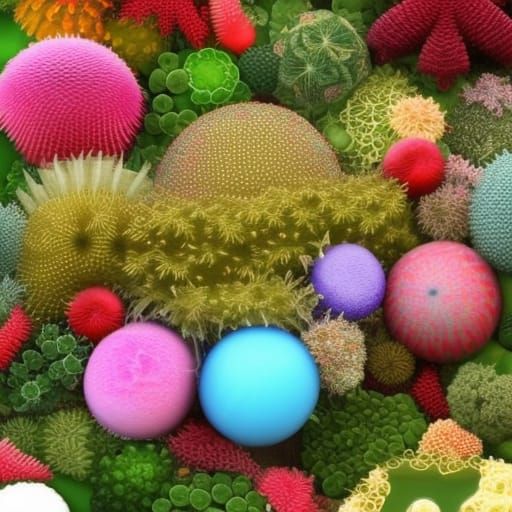 Surreal Abstract Microbiology in Psychedelic Fractal Art