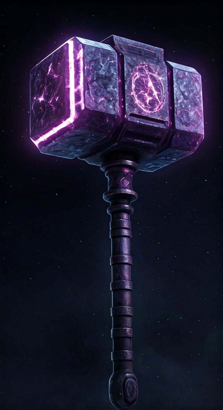 Celestial Warhammer Forged from Collapsed Star