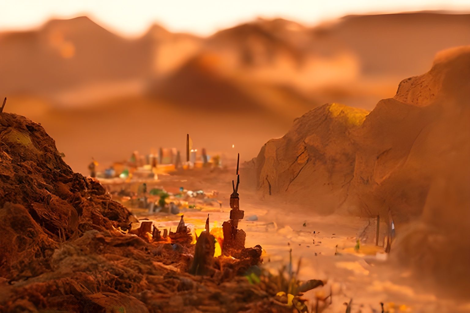 Desert Metropolis: An Oasis Cityscape