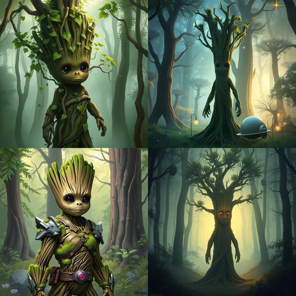 AI Generated Image of Groot