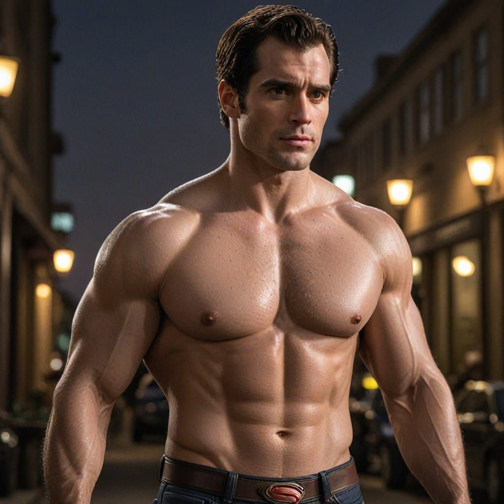Superman: Intense, Muscular, and Confident