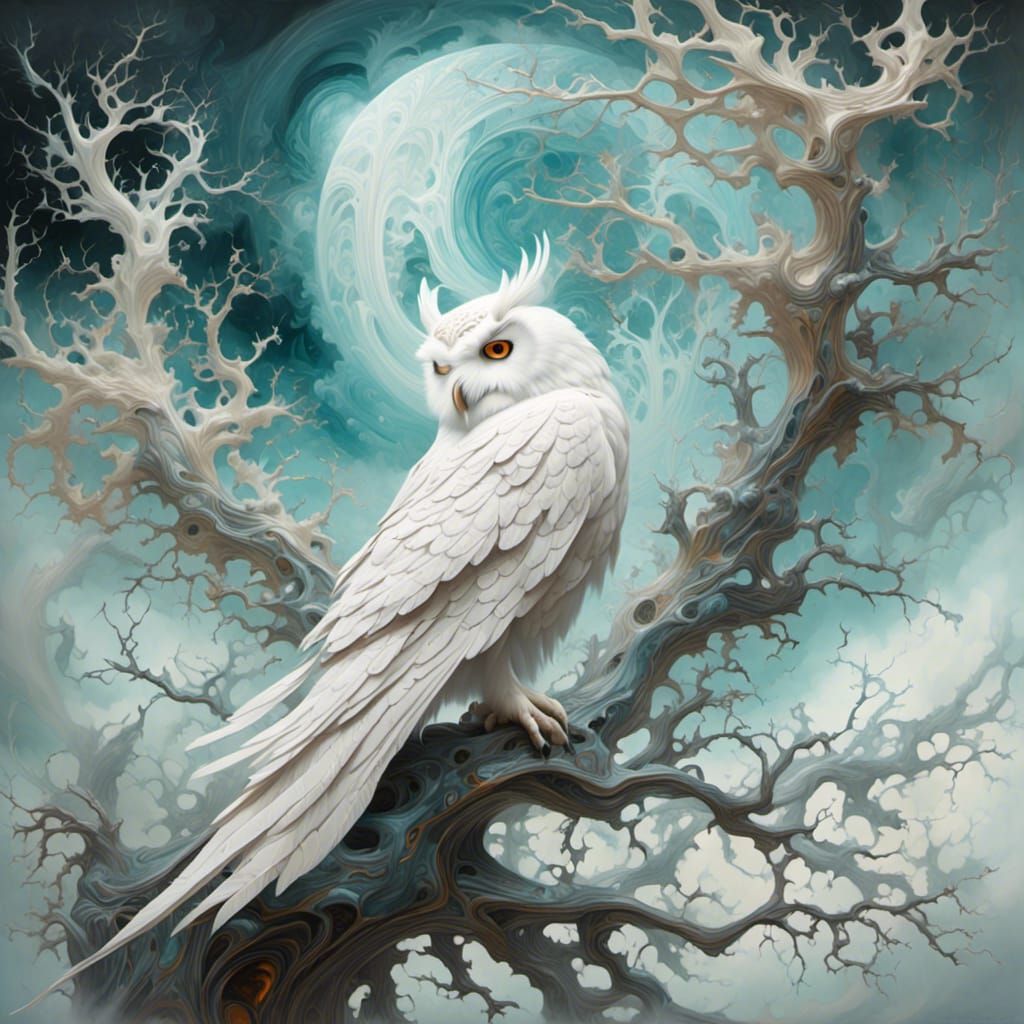 albino owl