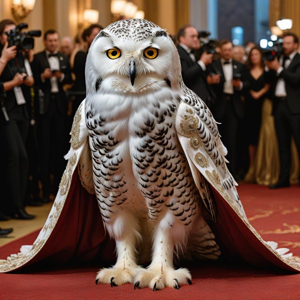 Snowy Owl Reigns Supreme at the Red Carpet Gala