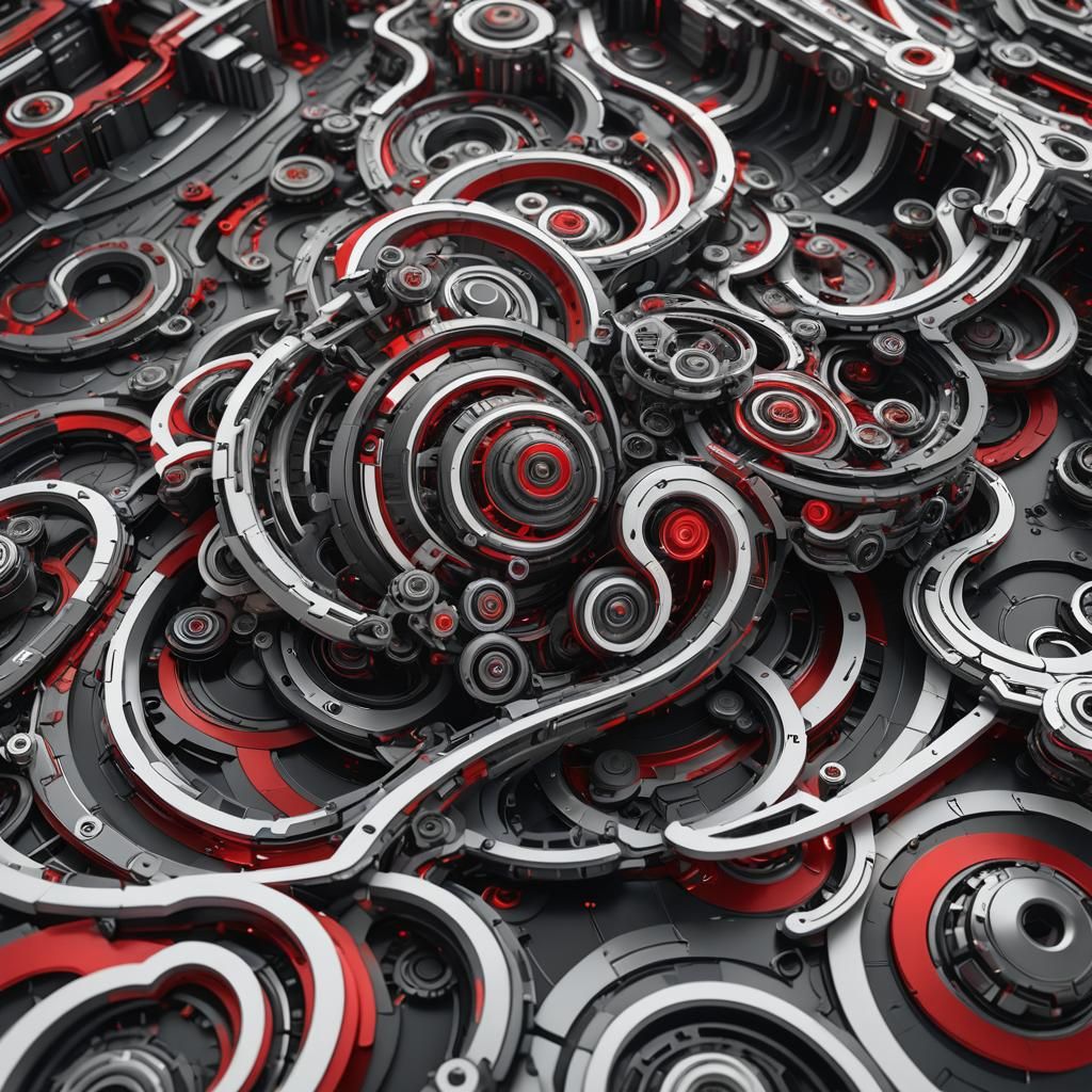 Futuristic Geometric Landscape in 8K Resolution