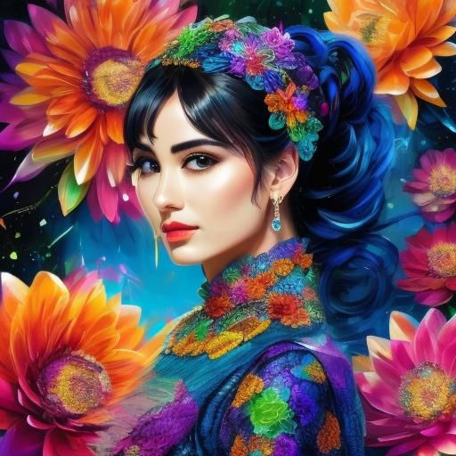 Hyperrealistic Portrait: Woman in Futuristic Jewelry