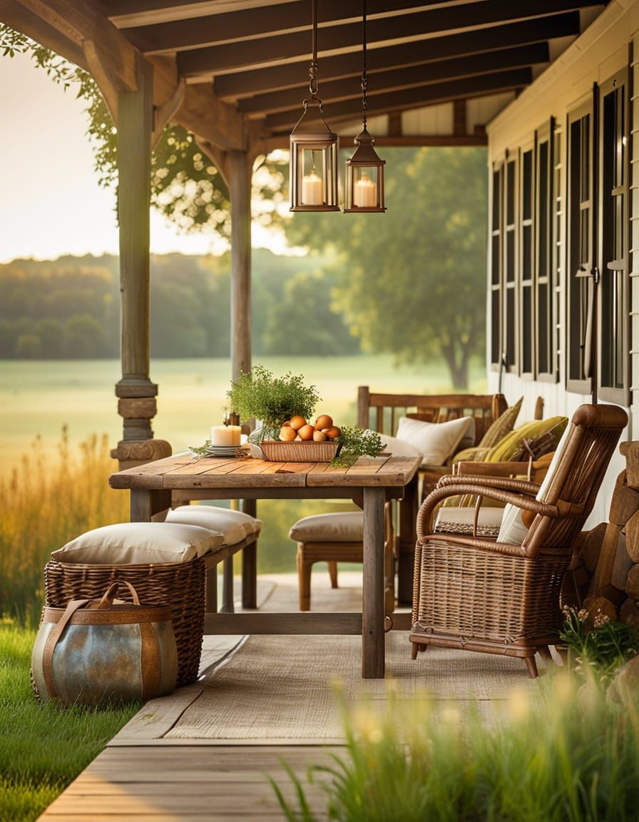 Rustic Charm: A Tranquil Countryside Meadow