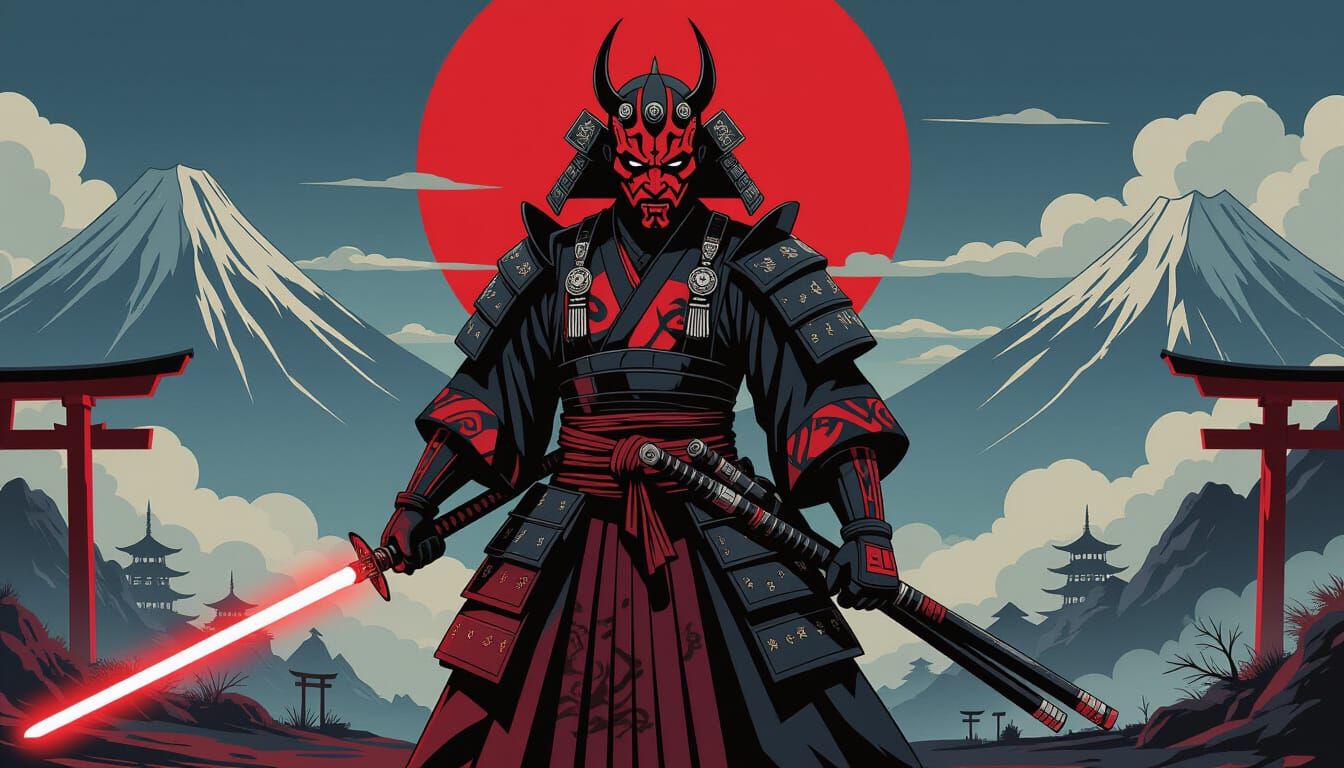 Samurai Darth Maul in Batman: Ninja Style