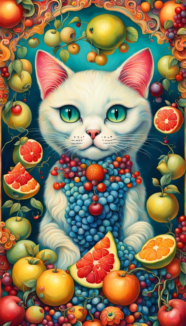 Vibrant Feline Fantasies in Pop Art Style