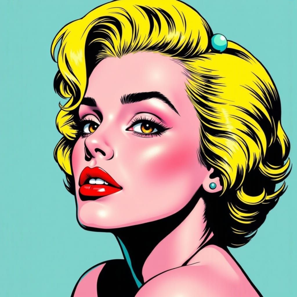 Pop Art Comic Style with Halftone Dots