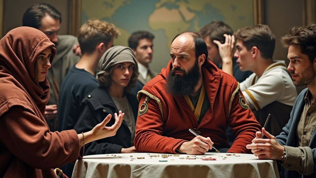 Hyperrealistic Zero Sum Game in Magical Realism Style