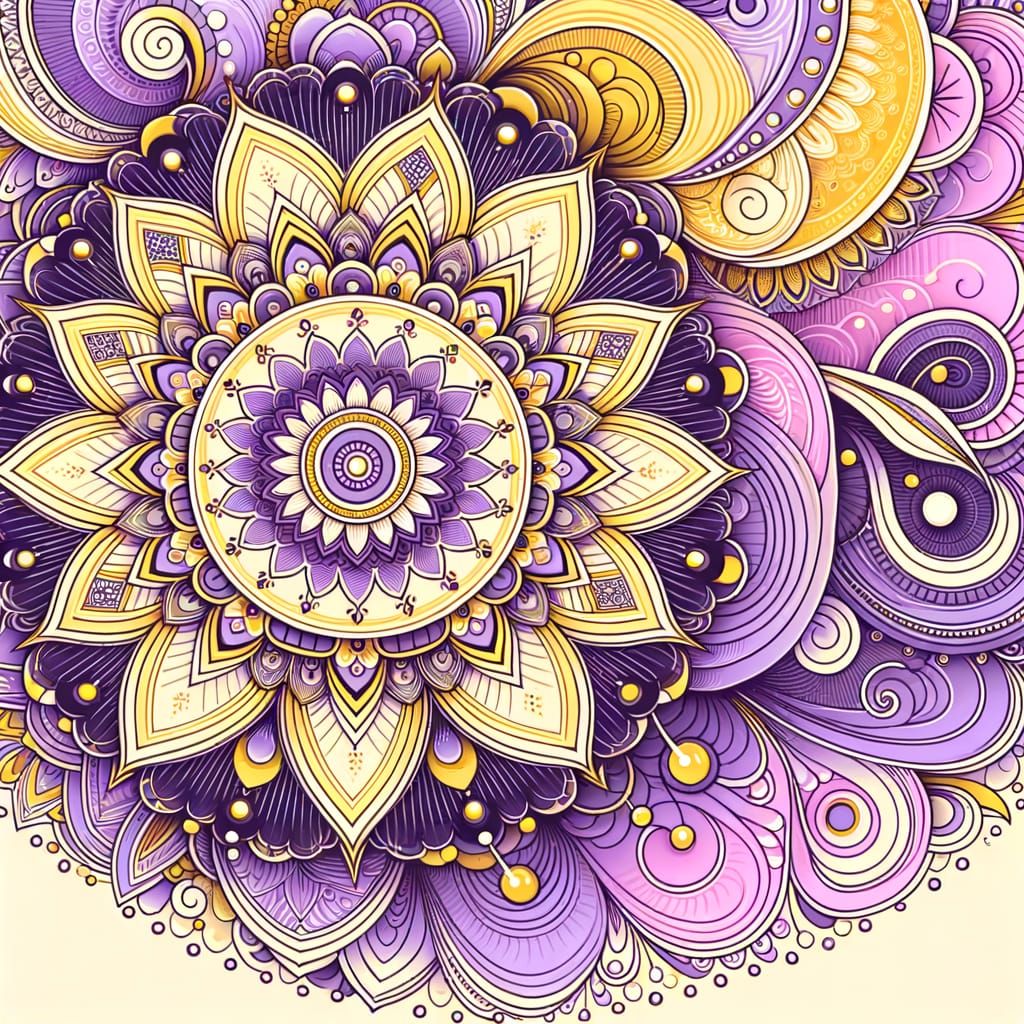 Abstract Lemon Chiffon and Purple Invitation Background