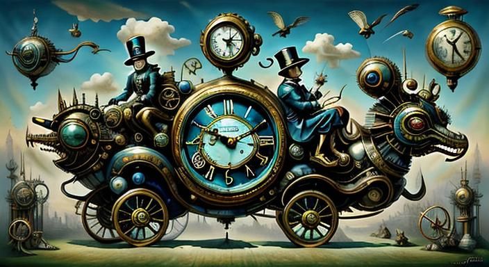 Steampunk Creatures in Clockwork World