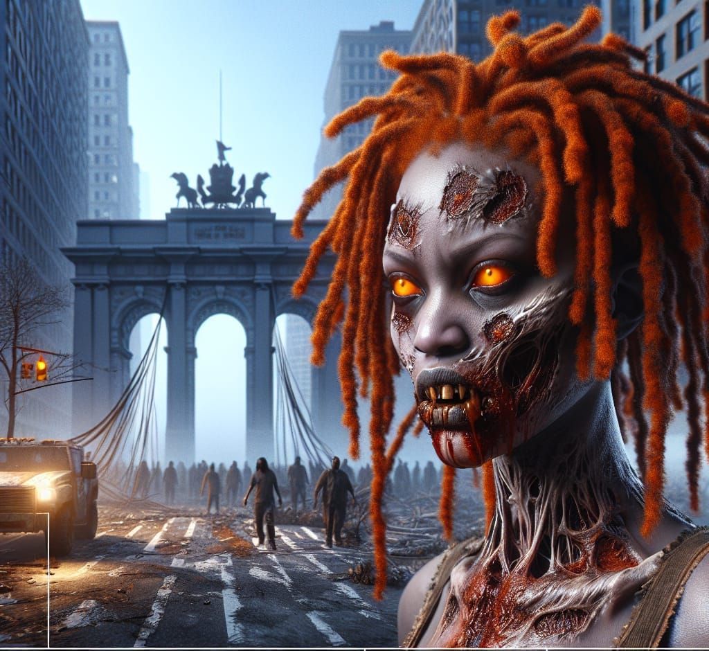 Zombie Vampire in Post-Apocalyptic New York
