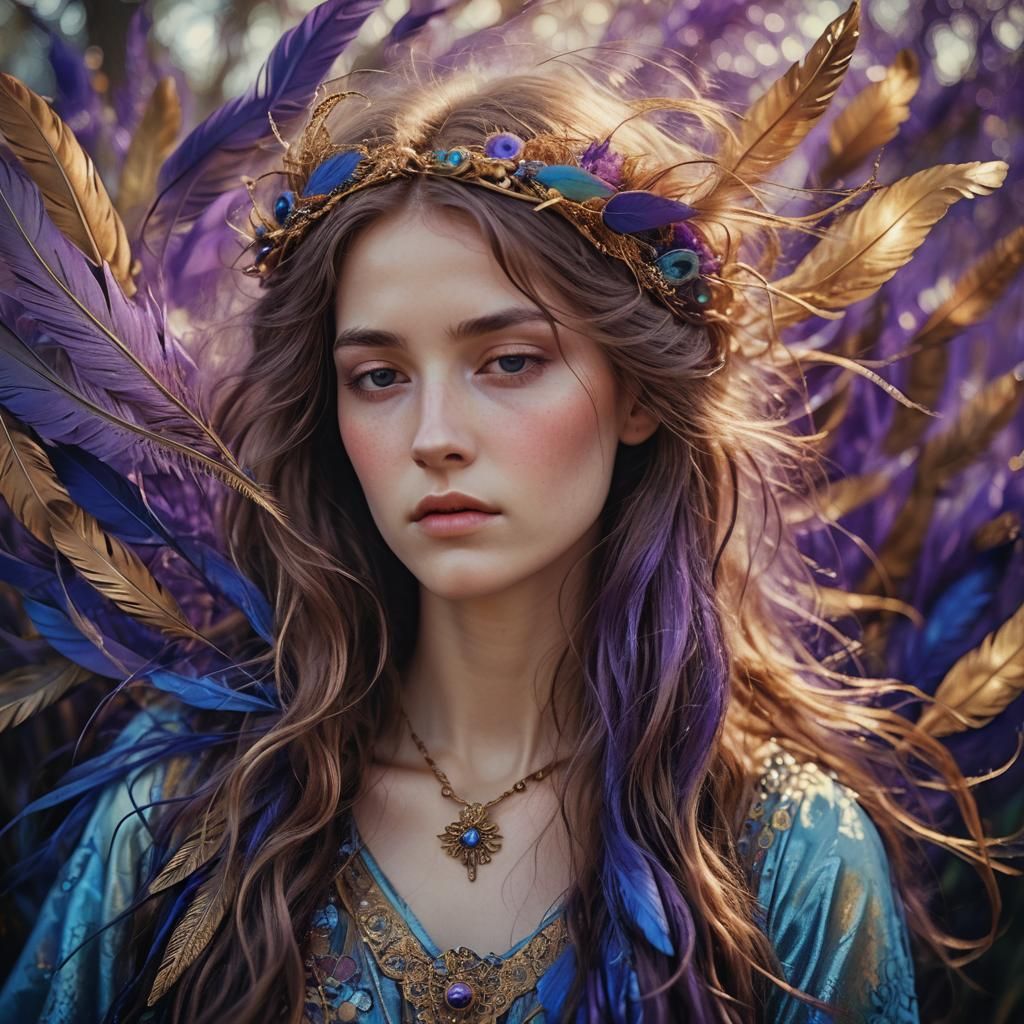 Gentle Breeze Personified in Surrealist Style