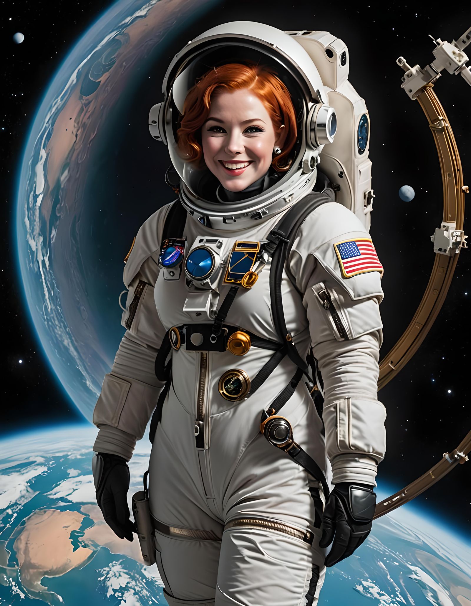 Irish Goth Astronaut in Orbit of Saturn