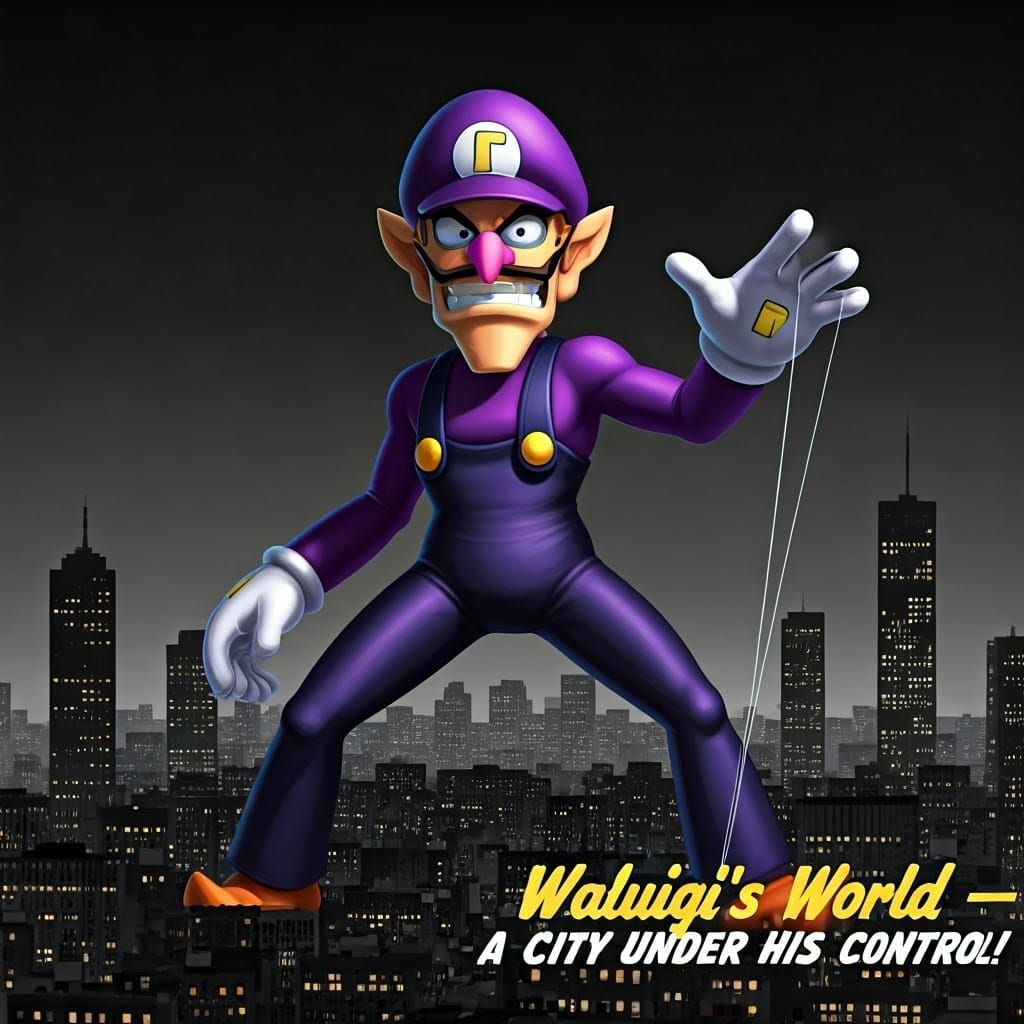 Waluigi Reigns Supreme Over a Monochromatic Metropolis