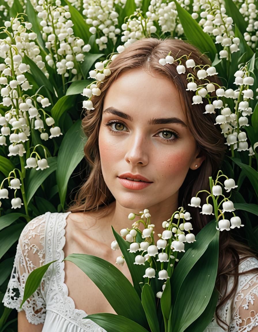Lilies of the Valley with Girl