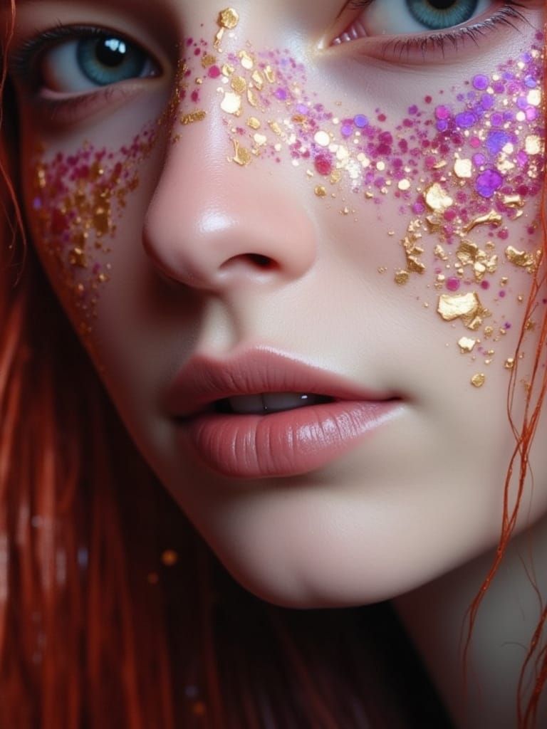 Surreal Goddess in Macabre Style with Iridescent Scales and ...