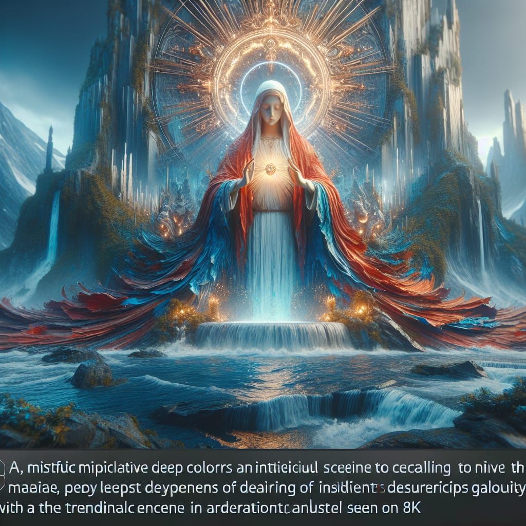 The Holy Mother Mary in a Matte Painting