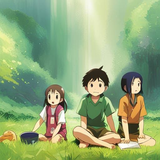 Anime Key Visual of a Cherished Friend Group