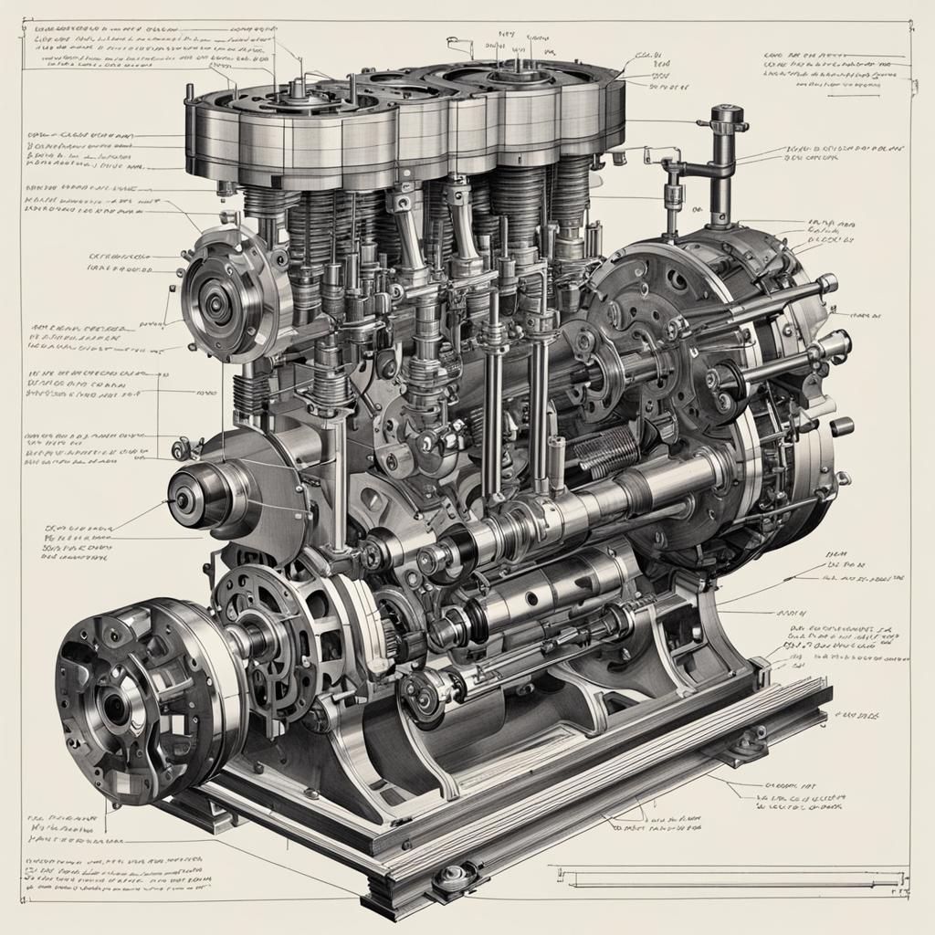 Design sketch of an engine