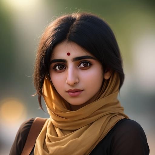 Professional Portrait of Huma Baloch with Bokeh