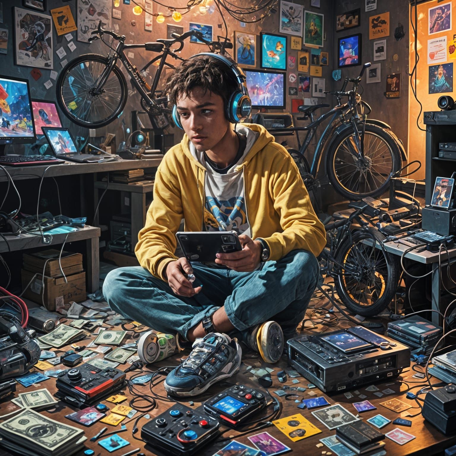 Gaming Gadgets as Detailed Matte Painting
