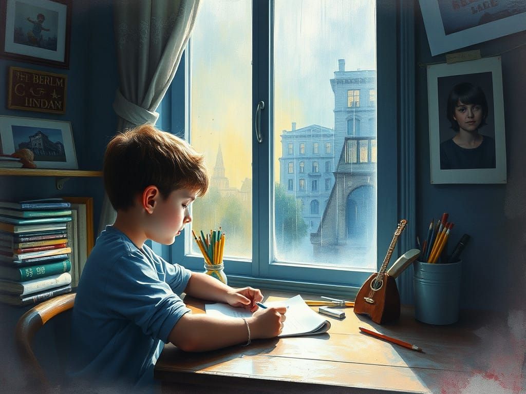 Study Hard in Whimsical Dark Fantasy Style