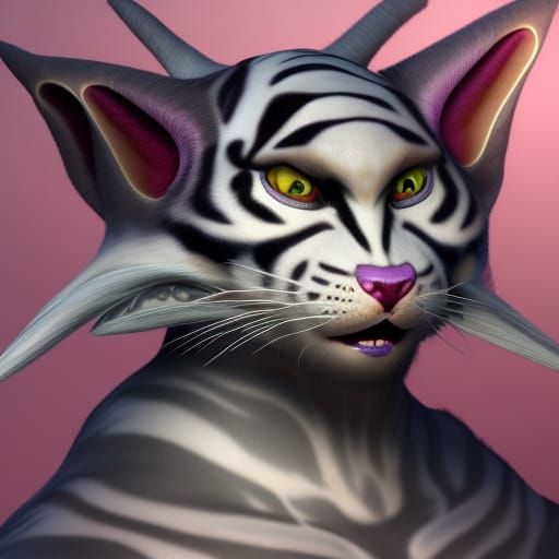 Felicia White Tiger Creature Design in Matte Painting