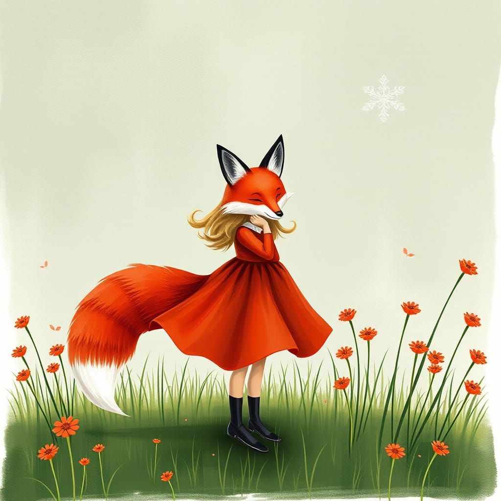 Girl in Whimsical Fox Costume